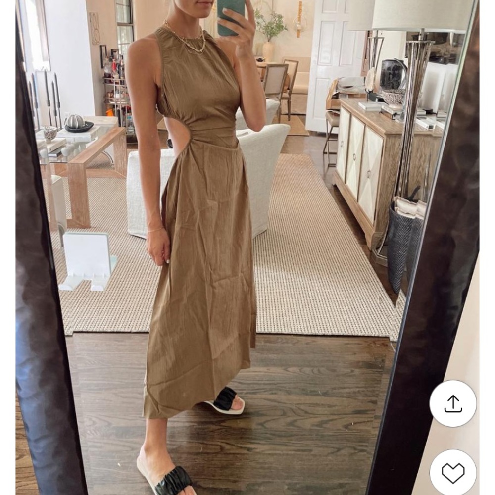 H&M Brown Midi Dress